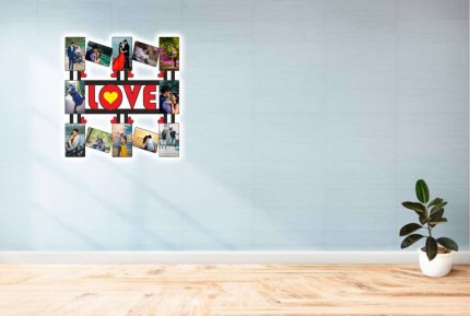 Square Shape Love Text Printed Wall frame