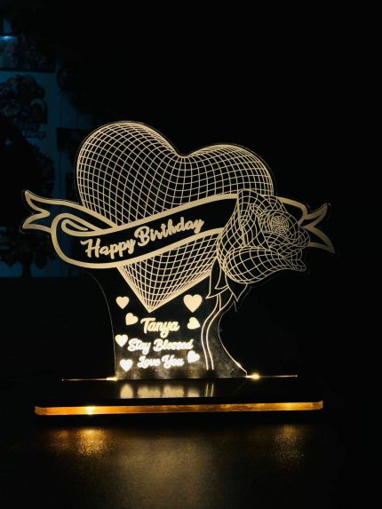 3D Illusion LED Acrylic Frames LED Birthday Frames