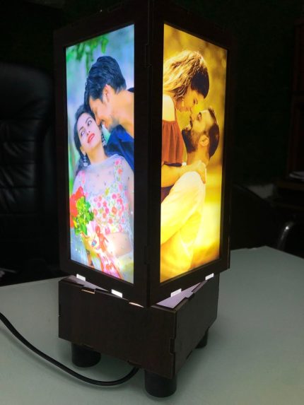 Wooden Rotating Lamp