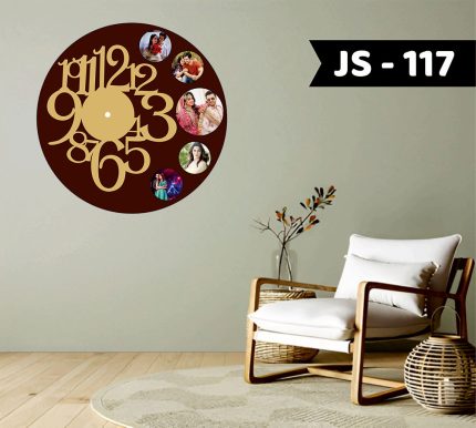 Round Plate Image Frame Clock