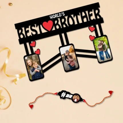 Customised Photo Collage Frame-Brother Gift for Rakhi-8 x12 inch