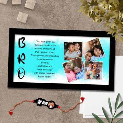 Customised Photo Collage Frame-Rakhi Special Frame for Brother-6 x12 inch