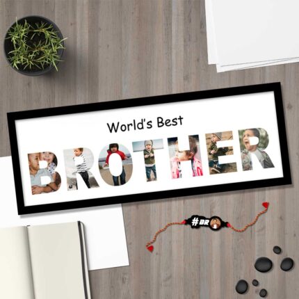 Customised Photo Collage Frame-Rakhi Gift for Brother -6 X 18 inch