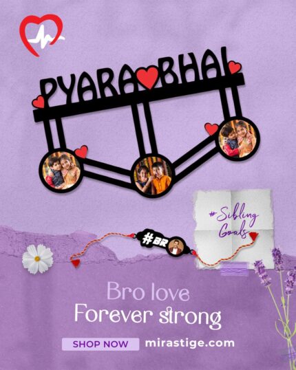 Customised Photo Collage Frame -Best Brother Gift for Rakhi- 8 x12 inch