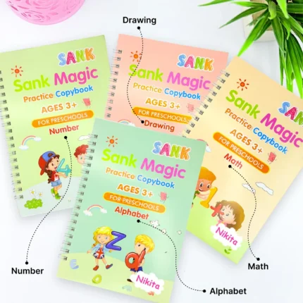 Customised Magic ReWrite Practice Book Set for Kids